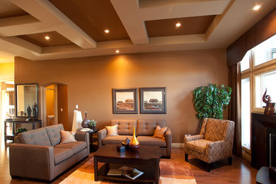Elegant living room photo in Edmonton