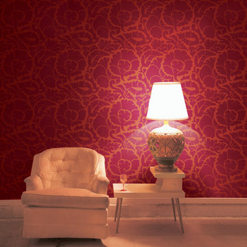 Damasco Flock Wallpaper available at NewWall
