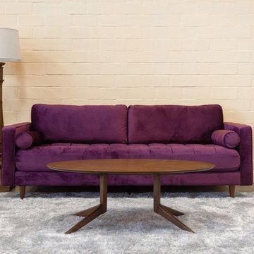 Daphne Purple Velvet Sofa