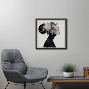 "Dark Flower Turban III" Framed Painting Print