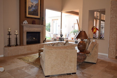 Southwest living room photo in Phoenix
