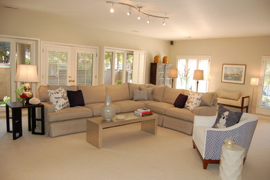 Living room - contemporary living room idea in Charlotte