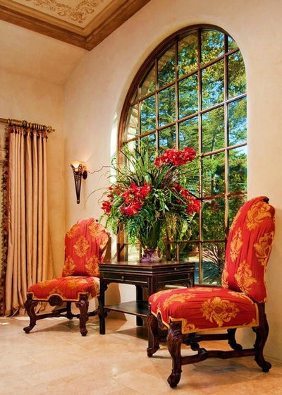 Mediterranean Living Room by Debra Drake Design