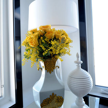 Decora show home with yellow accents