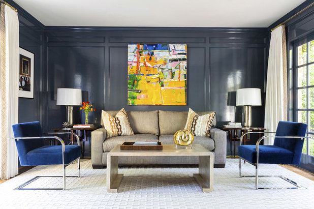 Transitional Living Room by Chandos Interiors
