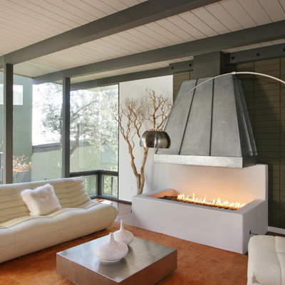 Minimalist living room photo in San Diego