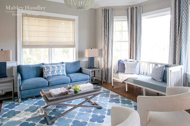 Inspiration for a coastal living room remodel in New York