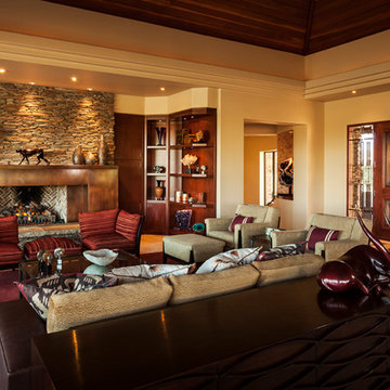 Desert Mountain Contemporary -  Living Room