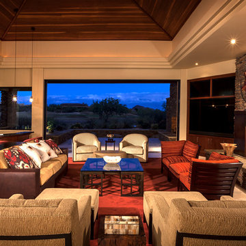 Desert Mountain Contemporary - Living Room view
