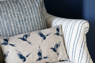 Designer Linen fabric for Indigo Blue Interiors