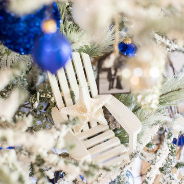 Designers, White and Blue Christmas Tree