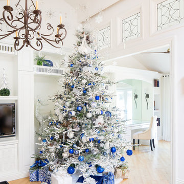 Designers, White and Blue Christmas Tree