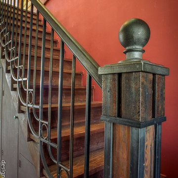 Details-from custom stair rails to toilet tissue holders