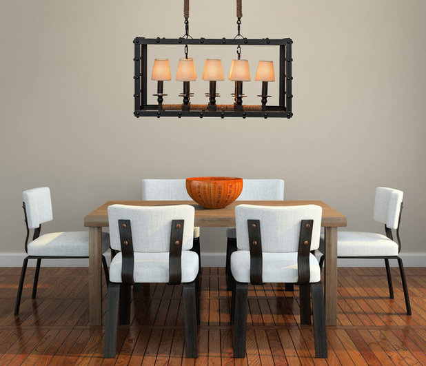 Modern Dining Room by The White Teak Company