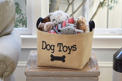 Dog Toys Jute Basket