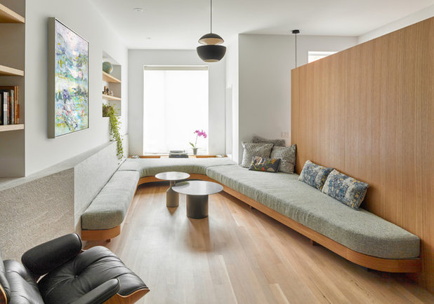 Scandinavian Living Room by Wanda Ely Architect Inc.