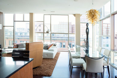 Minimalist living room photo in Indianapolis