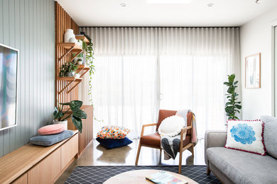 Inspiration for a scandinavian living room remodel in Hobart