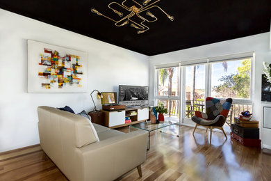 Trendy living room photo in Sydney