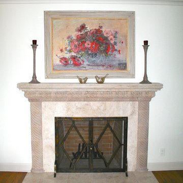 E Barnett Living Room fireplace