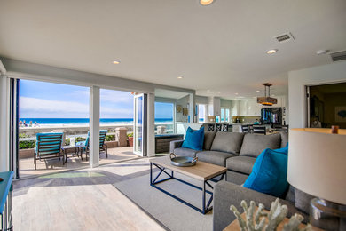 Living room - coastal living room idea in San Diego
