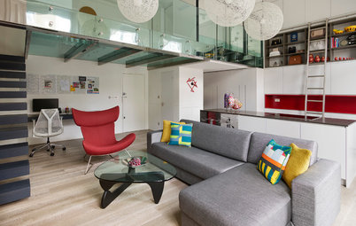 Houzz Tour: A Small Studio Apartment Gets a Mezzanine Bedroom