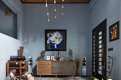 Inspiration for an eclectic family room remodel in Singapore