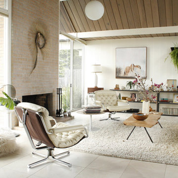 Eclectic Eichler living room