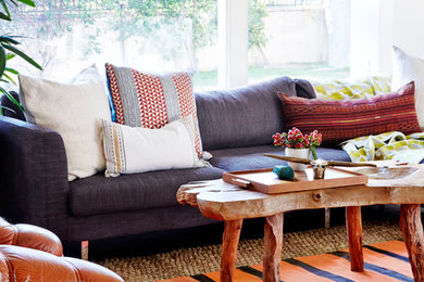 Living room - eclectic living room idea in Los Angeles