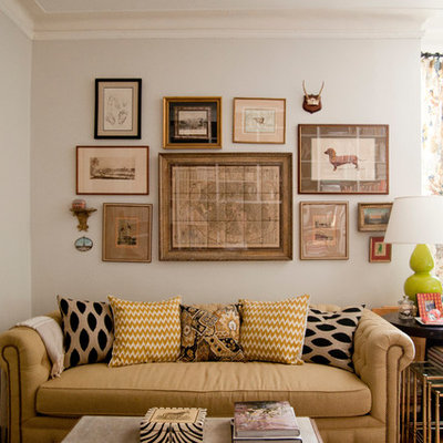 Inspiration for an eclectic enclosed living room remodel in New York