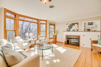 Living room - craftsman living room idea in Minneapolis