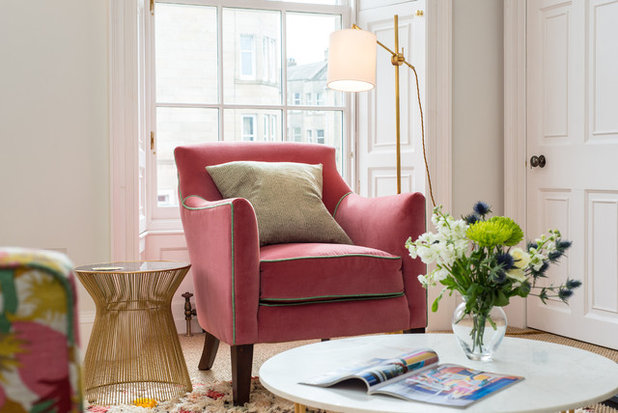 Transitional Living Room by Lally Walford Interiors