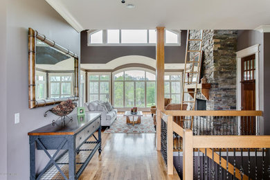Mountain style living room photo in Louisville