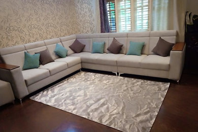 Eight Seater Customised Sofa with D'Decor Fabric - Bengaluru Customer