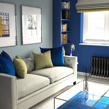 Electric Blue Bedroom