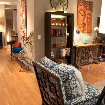 Elegant & Art-Filled Living Room