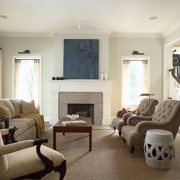 Elegant and casual Living Room with fireplace