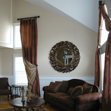 Elegant Tall Living Room Window Treatment