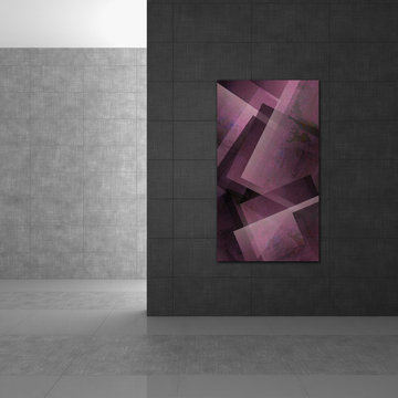 Elegant Vertical Geometric Abstract Art