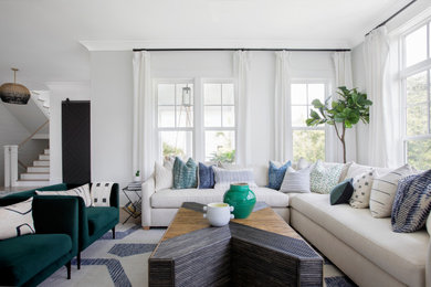 Inspiration for a coastal living room remodel in Charleston