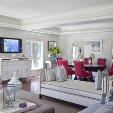 Grey, Pink and Purple Living Room