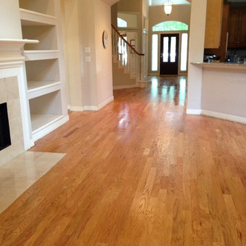 Engineered wood floor refinished