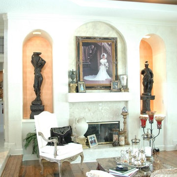 English Baroque Dining Room adjoining Living Room