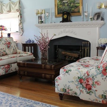 English Tudor Cottage living room in Altadena, CA