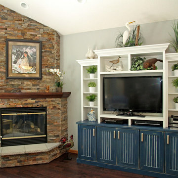Entertainment Center and Fireplace