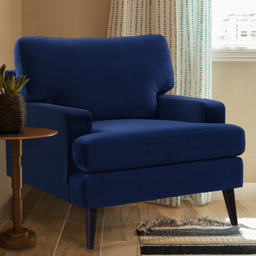 Enzo Lawson Accent Chair, Navy Blue
