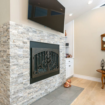 Escondido Bathroom Remodel and Fire Place Surround