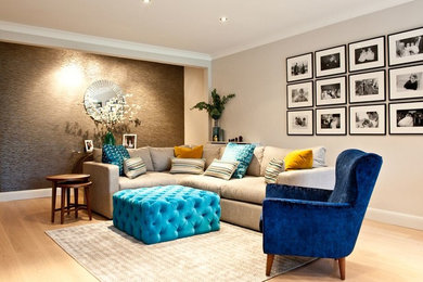 Living room - contemporary living room idea in London