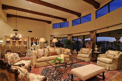 Mid-sized elegant formal and open concept living room photo in Phoenix