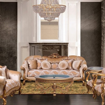 European Furniture Golden Knights Luxury Sofa Set